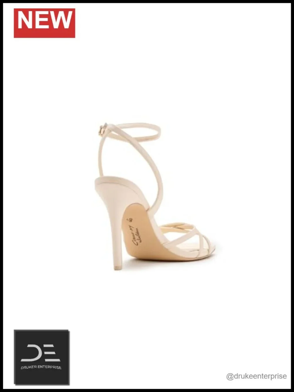 Women's Heeled Sandals - Leather Stiletto Heels, Open Toe, Buckle, X-Strap,